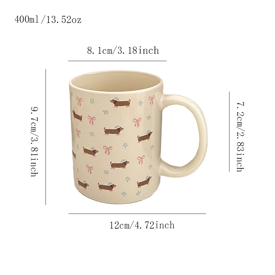 陶瓷杯 腊肠狗