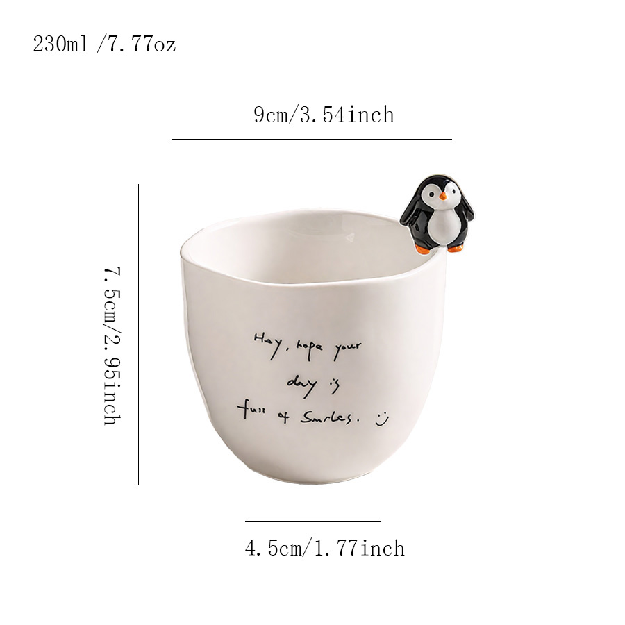 陶瓷杯 浮雕动物