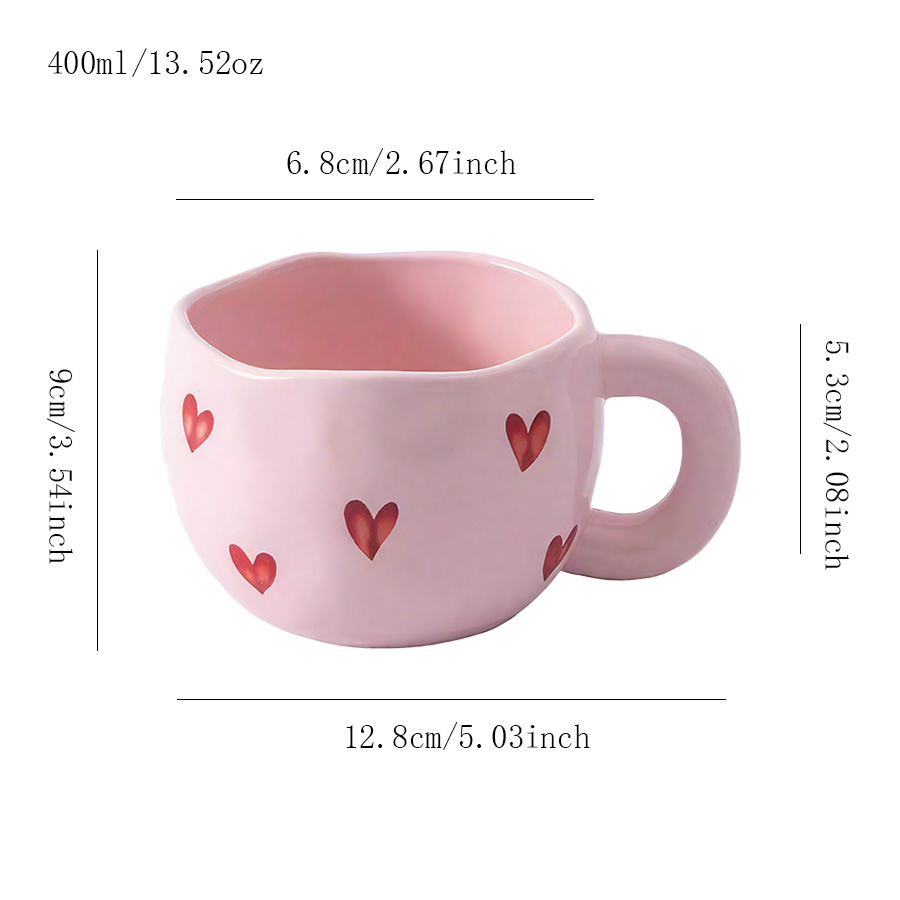 陶瓷杯 红色爱心