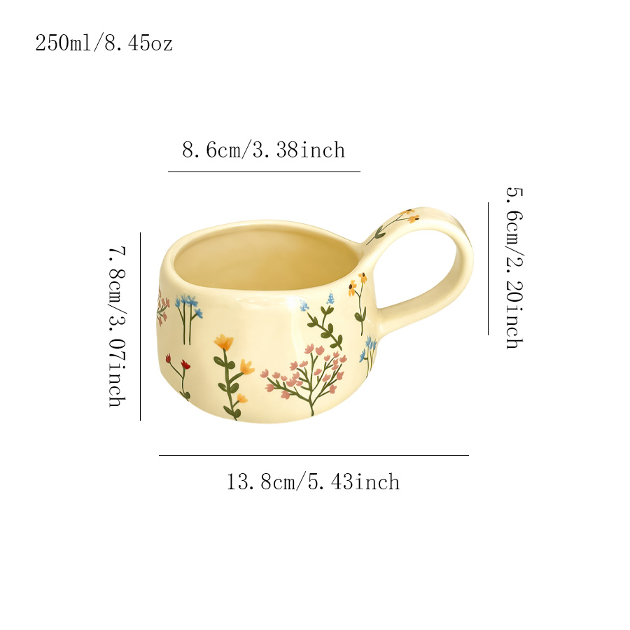 陶瓷杯 可爱碎花