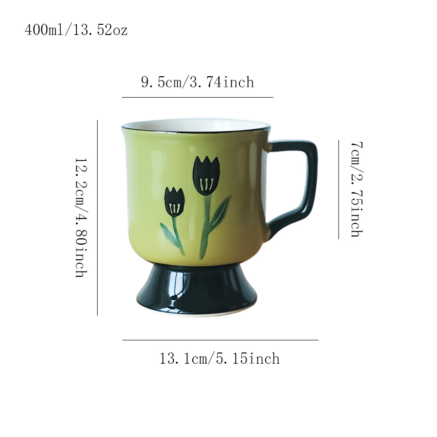 陶瓷杯 高脚郁金香