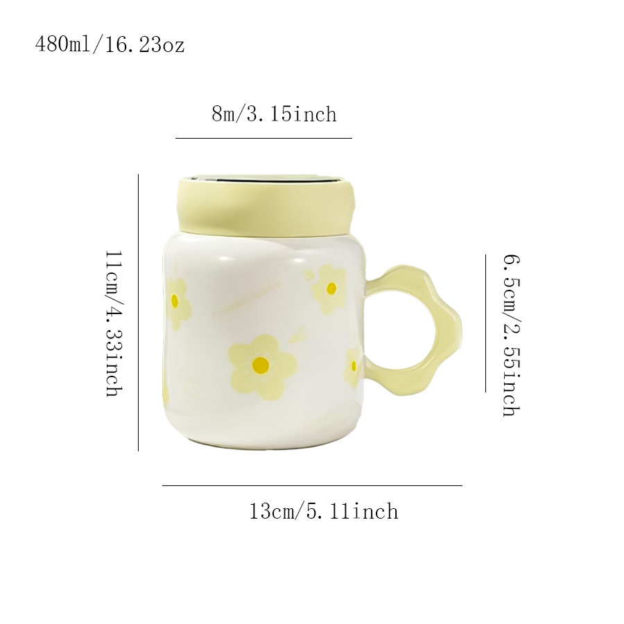 陶瓷杯 清新小花