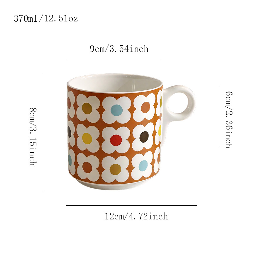 陶瓷杯 波点花朵