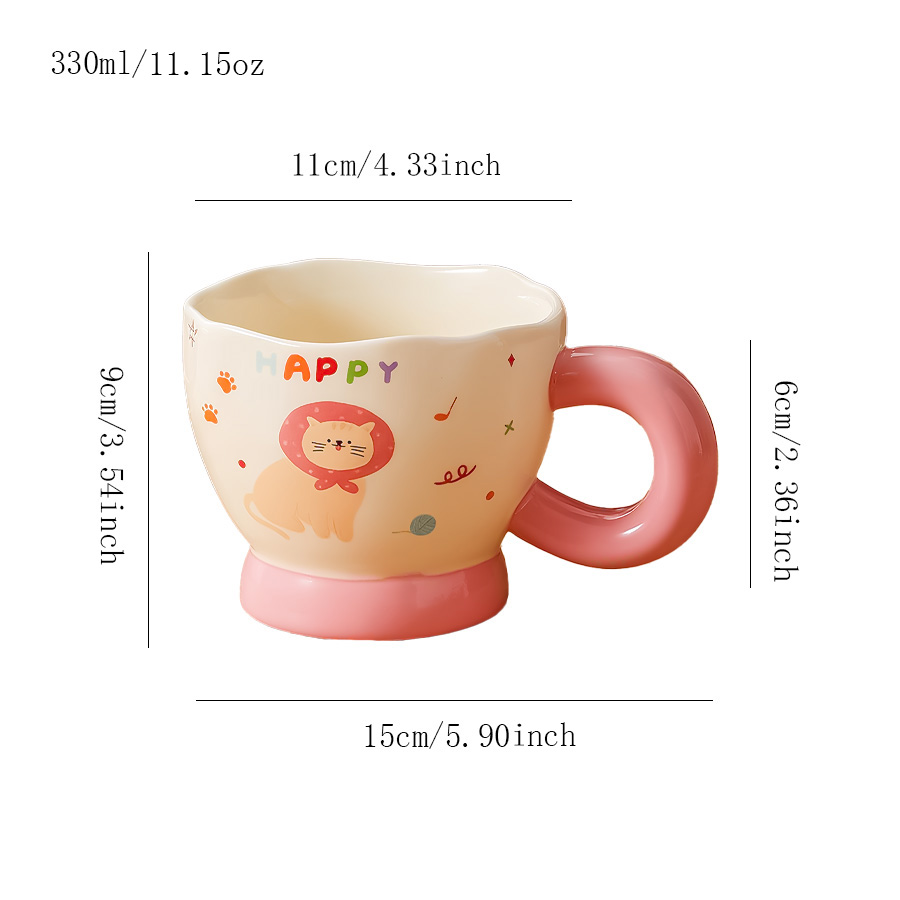陶瓷杯 快乐动物