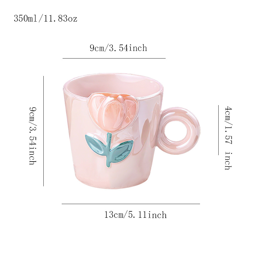 陶瓷杯 珠光郁金香