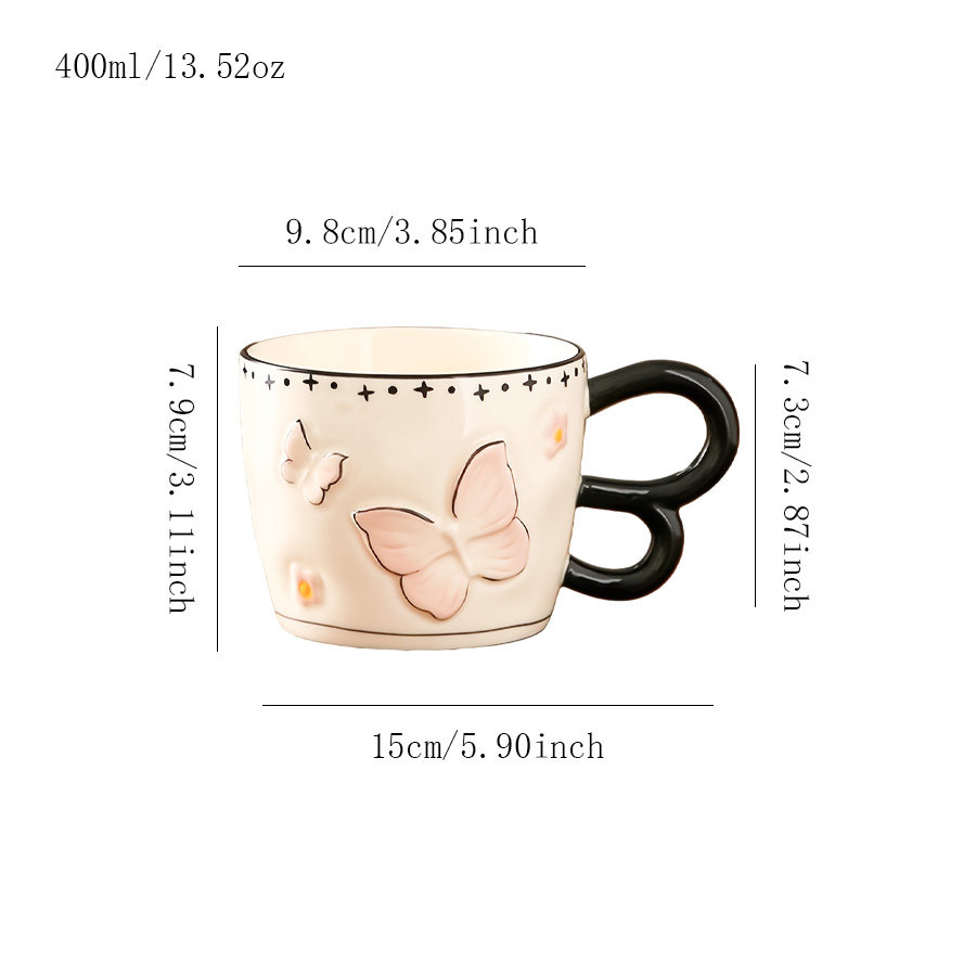 陶瓷杯 蝴蝶半翅