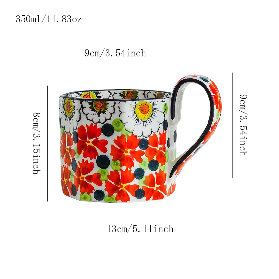 陶瓷杯 八角花漾