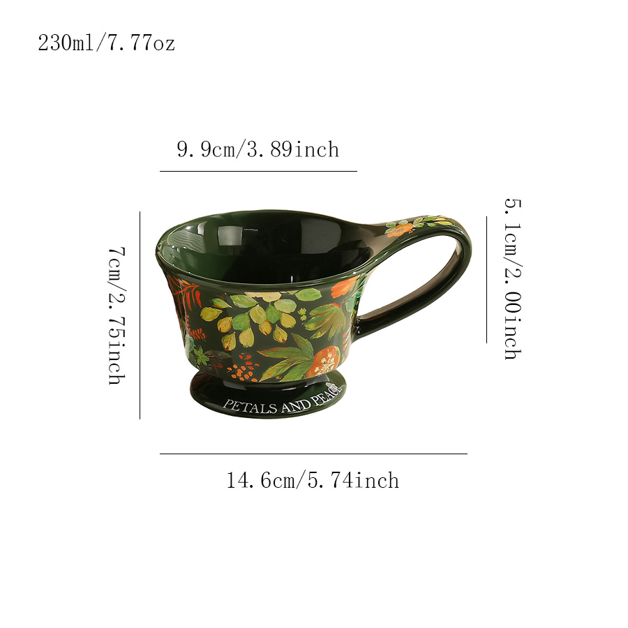 陶瓷杯 油画繁花