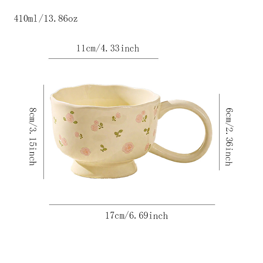 陶瓷杯 清新碎花