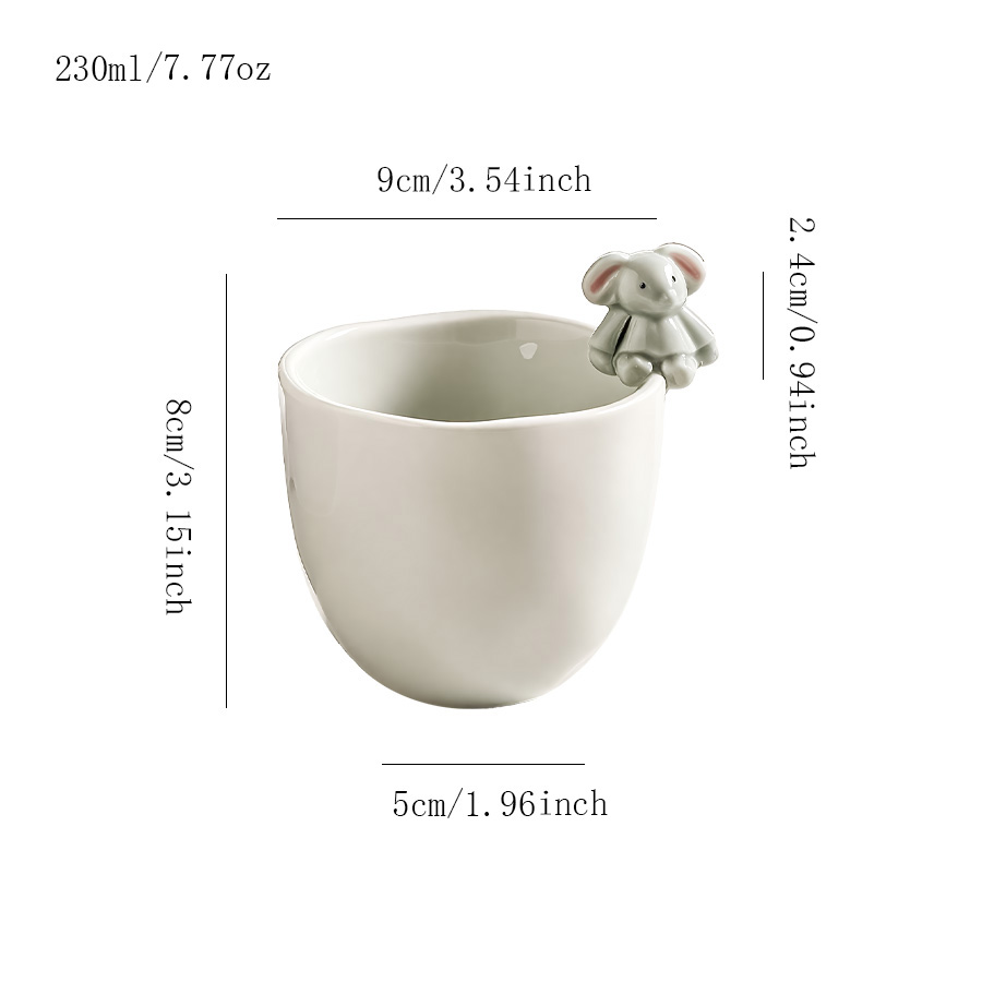 陶瓷杯 纯色动物