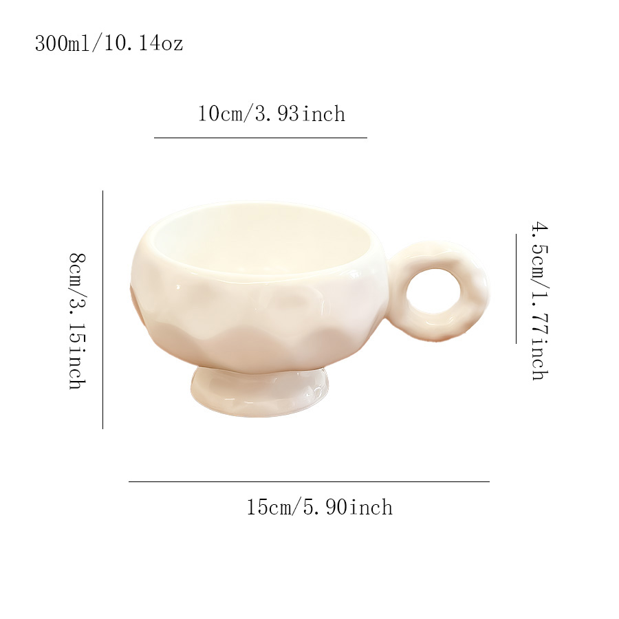 陶瓷杯 手捏圈圈