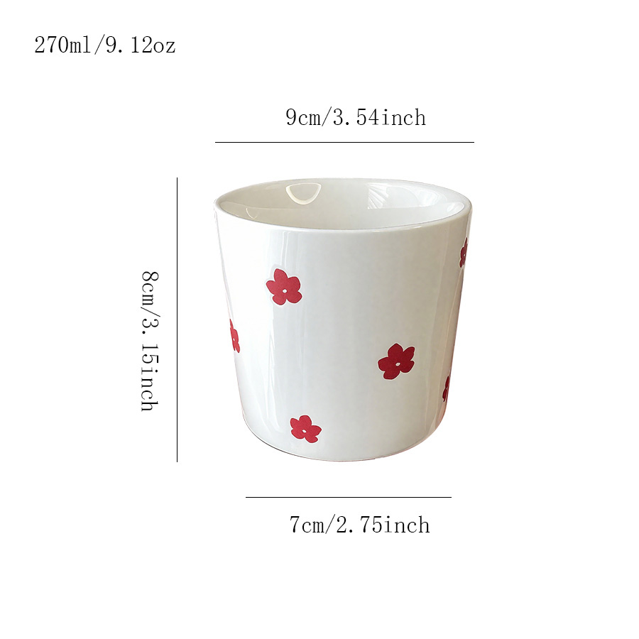 陶瓷杯 珠点碎花