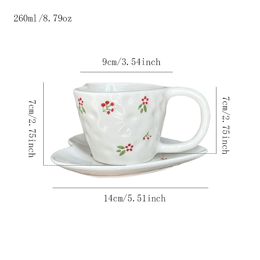 杯碟 不规则爱心