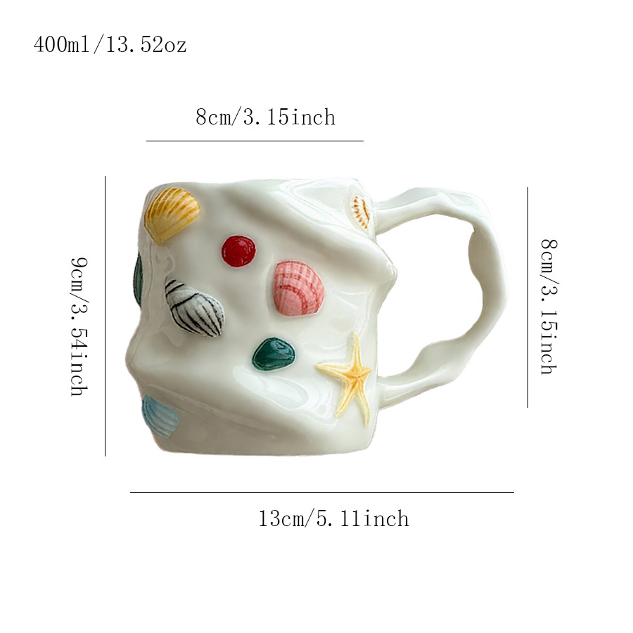 陶瓷杯 贝壳海星杯