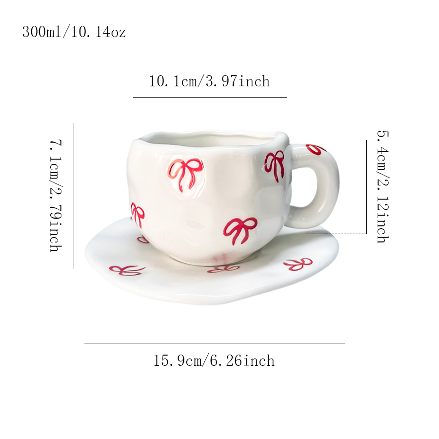 杯碟 手捏蝴蝶结