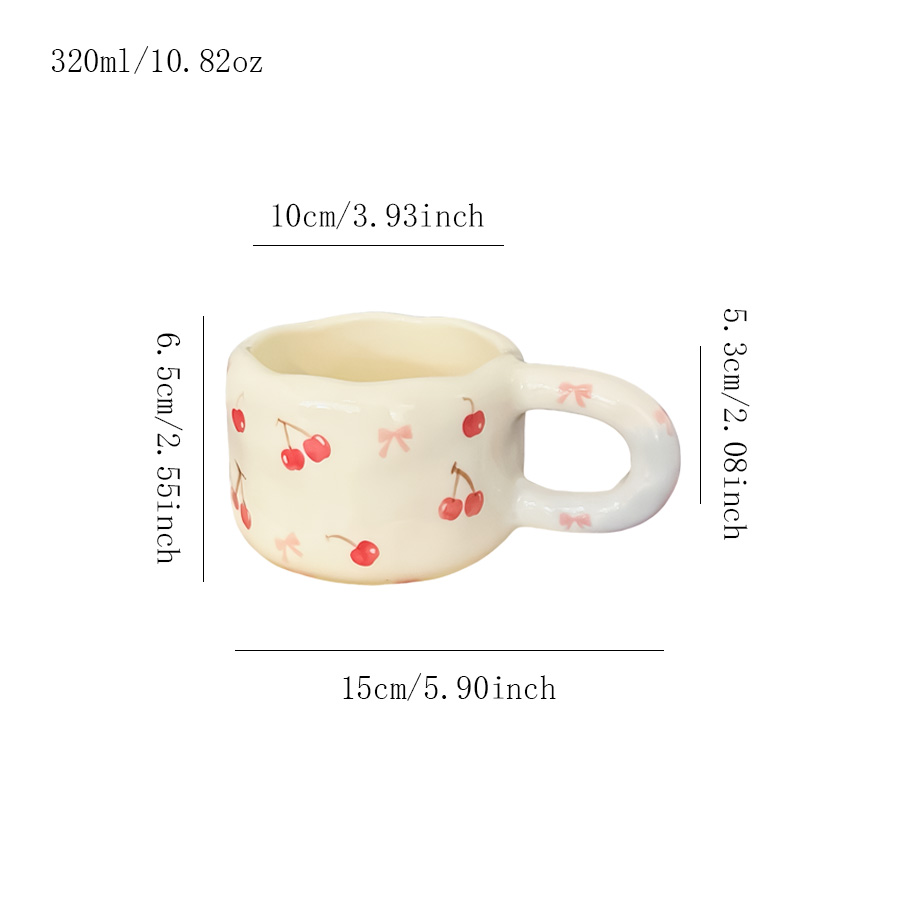 陶瓷杯 樱桃蝴蝶结