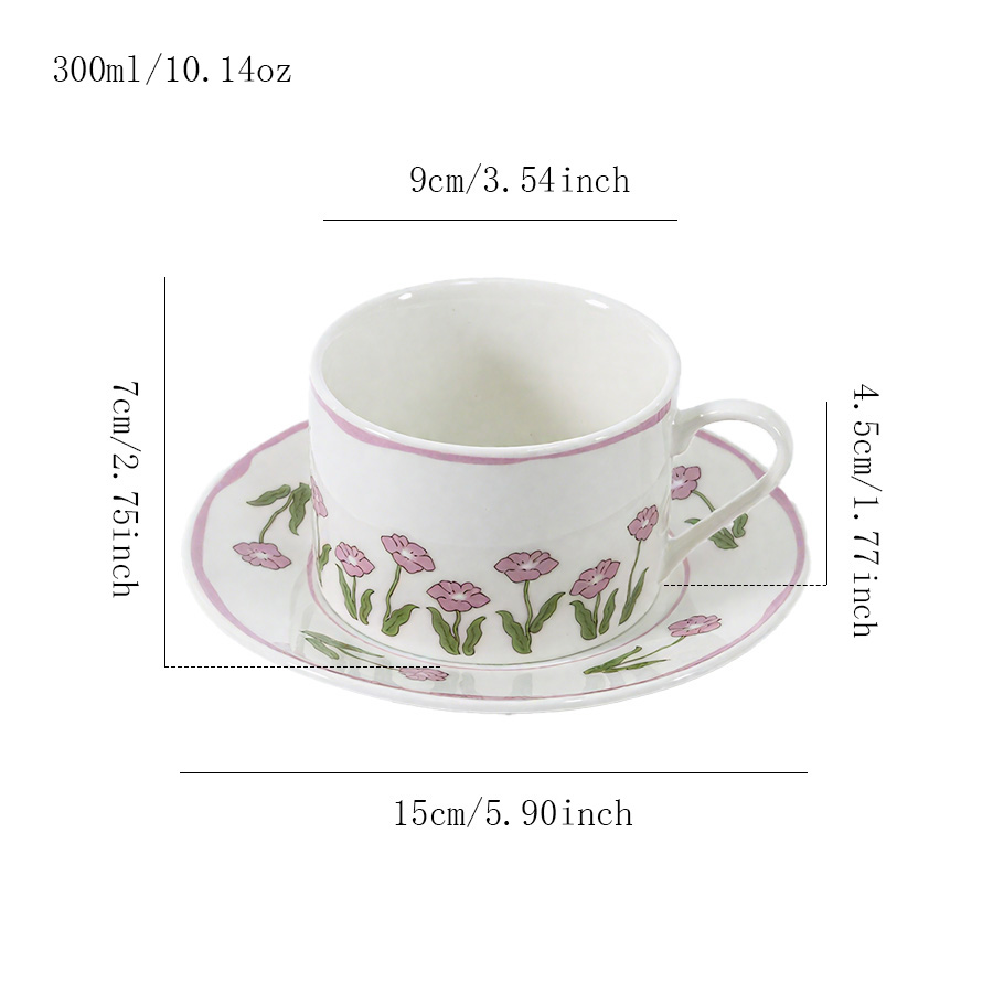 紫色小花【杯+碟】