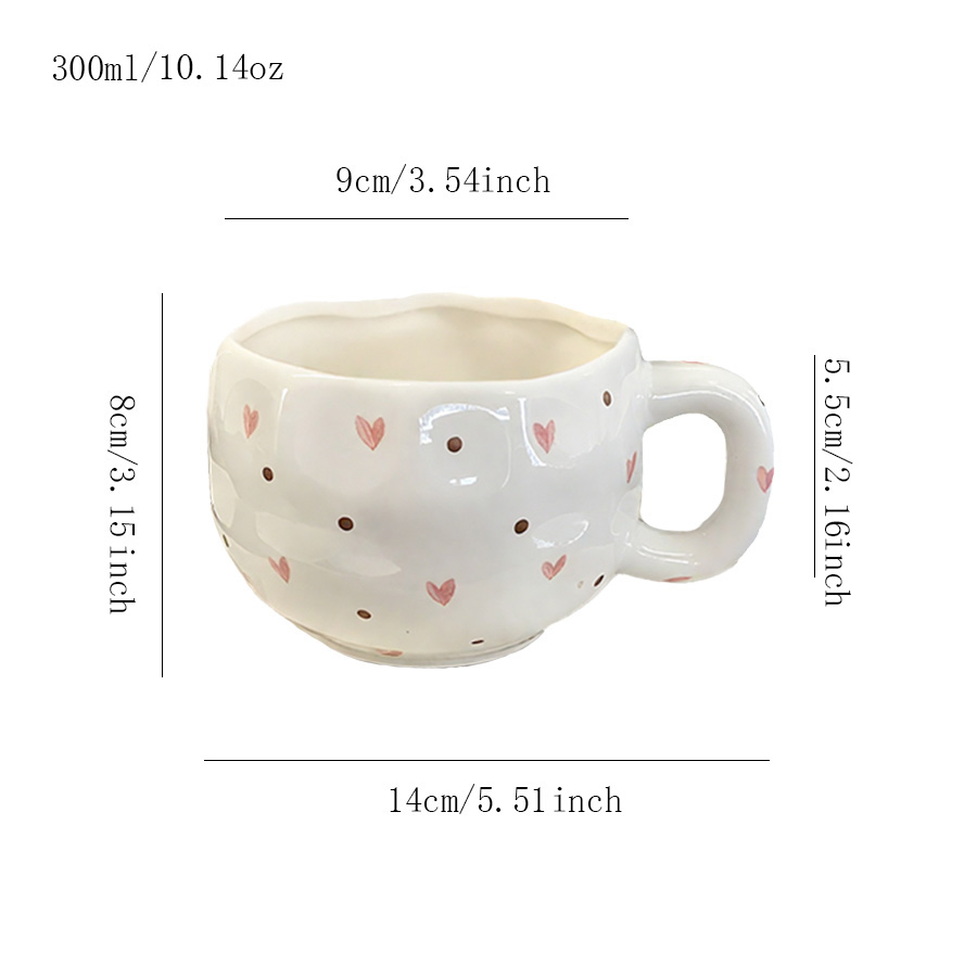 陶瓷杯 心心点点