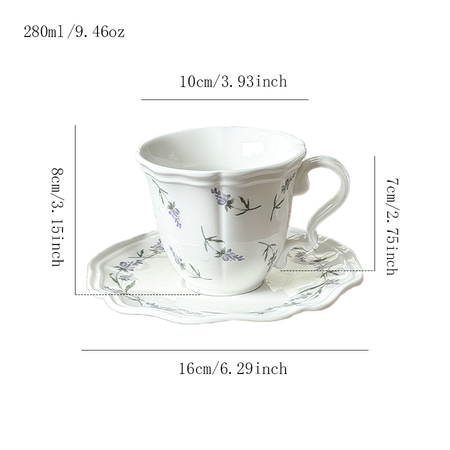 杯碟 薰衣草 陶瓷