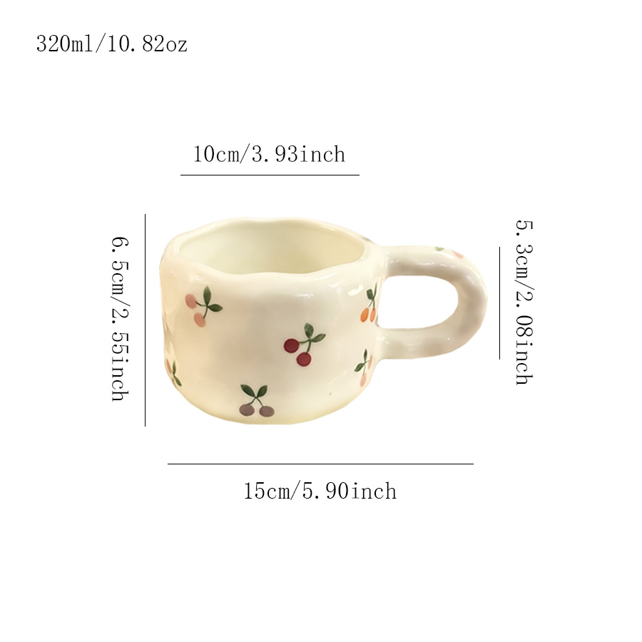 陶瓷杯 彩色樱桃