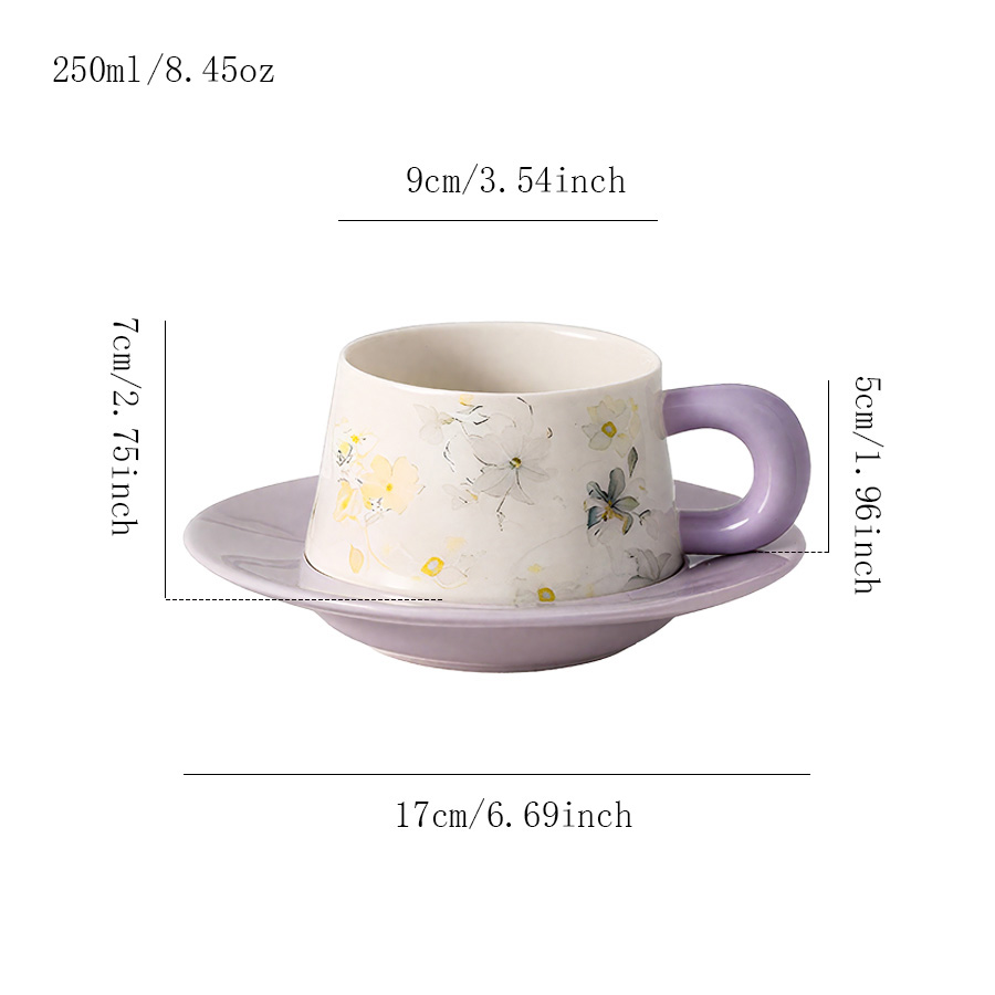 紫色鸢尾花【杯+碟】