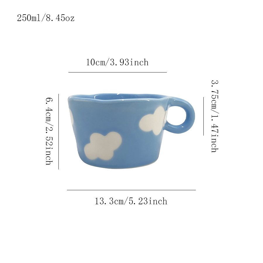 陶瓷杯 梯形草莓花