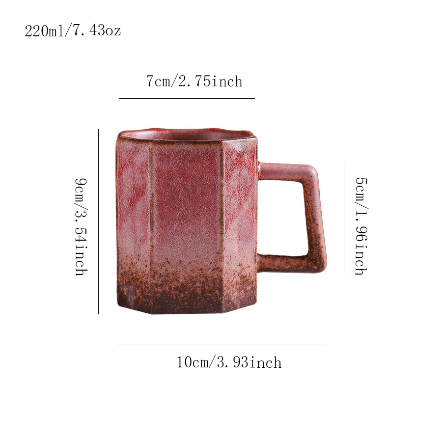 陶瓷杯 窑变八角