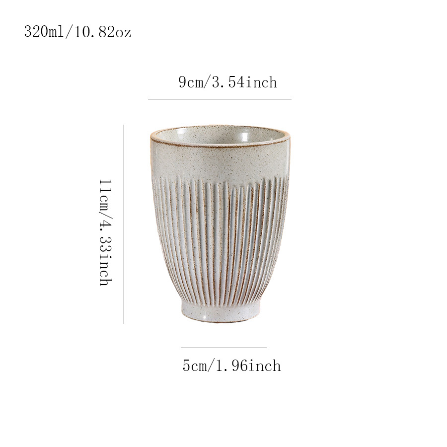 陶瓷杯 竖纹窑变