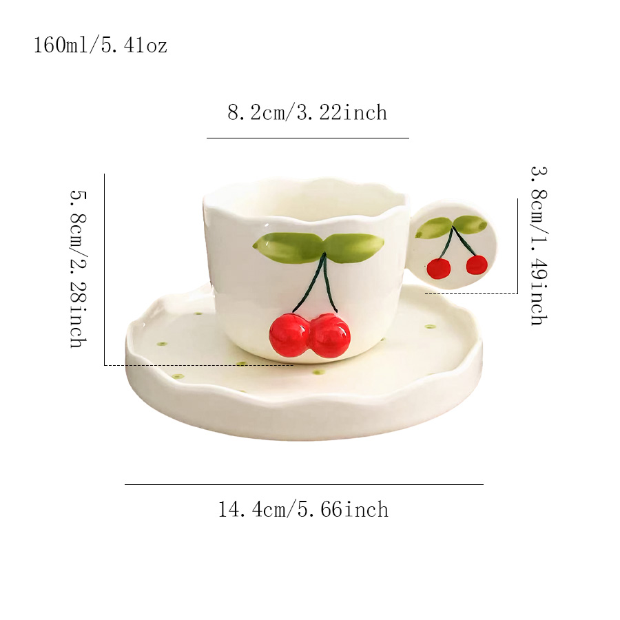 陶瓷杯 圆形把手