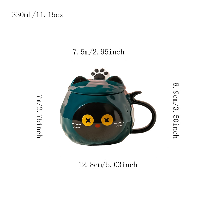 陶瓷杯 萌趣黑猫