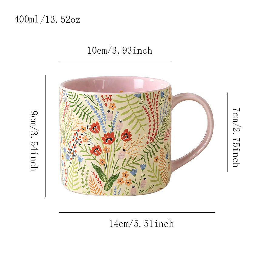 陶瓷杯 花卉